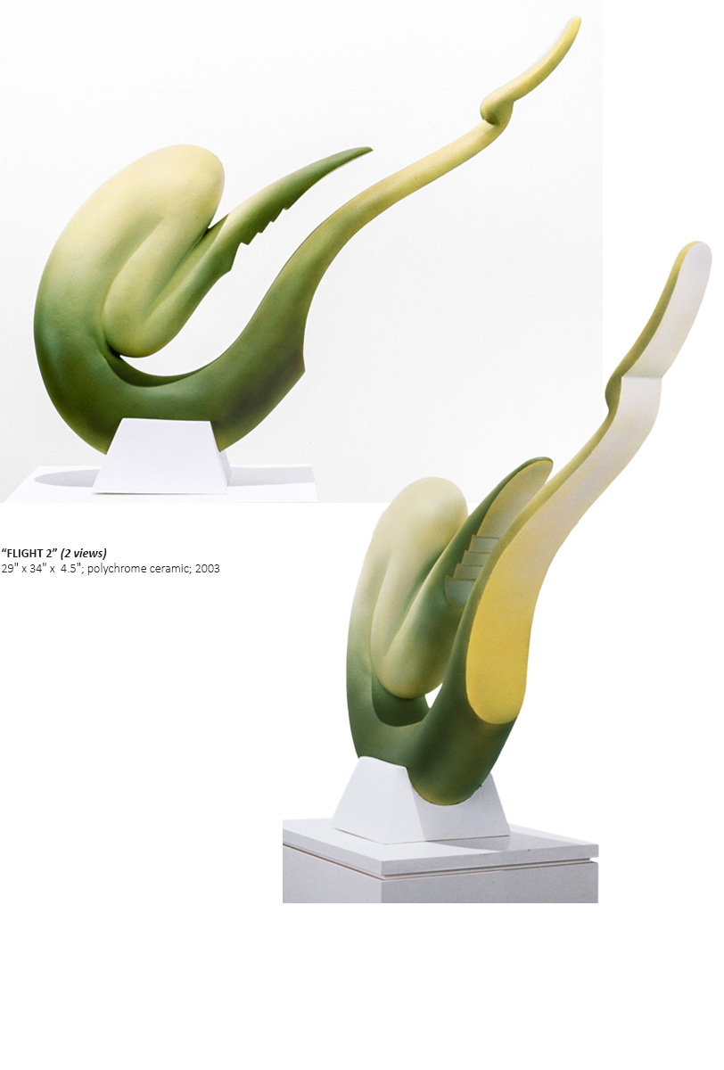 FLIGHT 2 ceramic sculpture by Marcy R. Edelstein